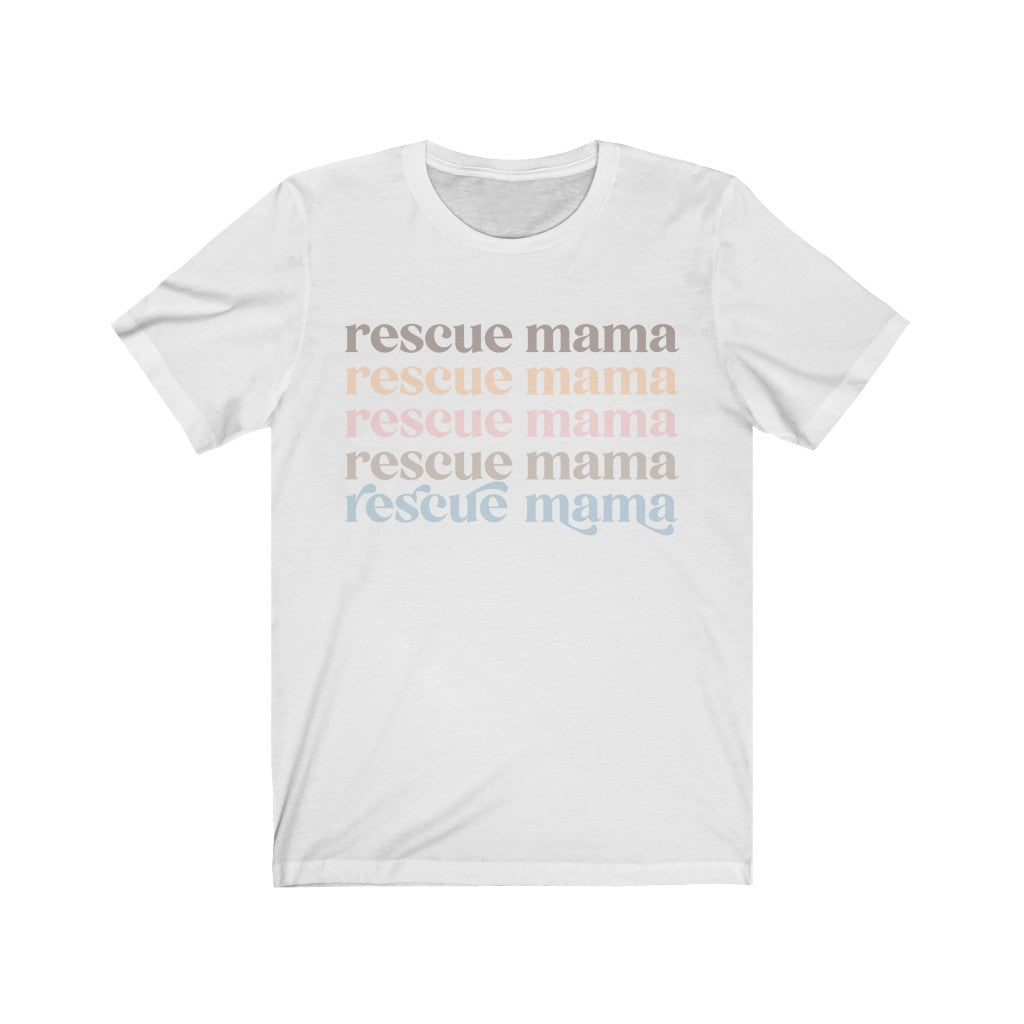 Rescue Mama Retro Pastel Tshirt