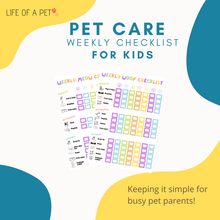 Load image into Gallery viewer, pet care planner for kids
