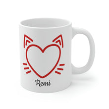 Load image into Gallery viewer, Custom Cat Heart Mug
