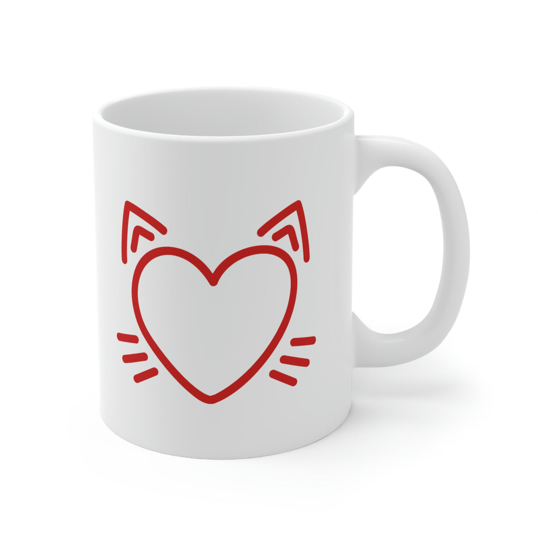 Cat Heart Mug