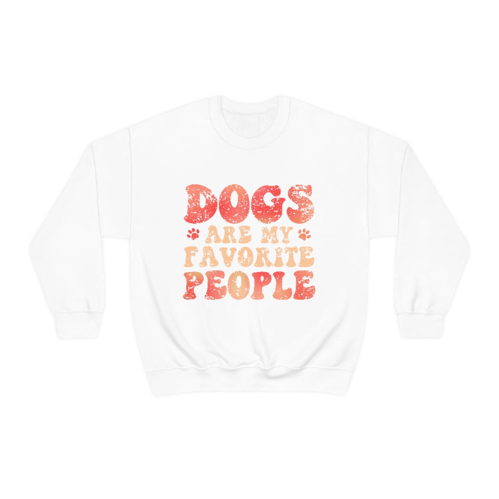 Dogs are my favorite people sweatershirt in white