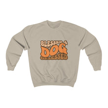 Load image into Gallery viewer, Blessed &amp; Dog Obsessed Sweatshirt in sand
