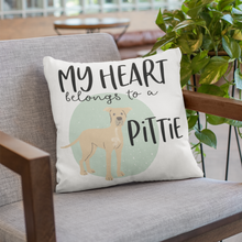 Load image into Gallery viewer, &quot;The best Custom Pillow ever!!&quot;  Custom Dog Breed Pillow Case &quot;My Heart Belongs To A (Breed)&quot;
