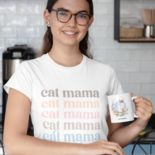 Load image into Gallery viewer, Cat Mama Retro Pastels T-shirt

