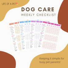 Load image into Gallery viewer, Dog care planner
