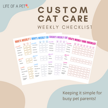 Load image into Gallery viewer, Custom Cat Care Schedule
