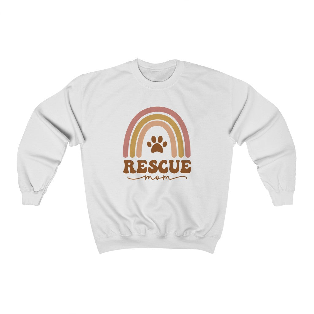 Rescue Mom white Sweatshirt