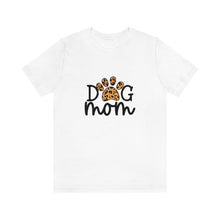 Load image into Gallery viewer, Dog Mom Leopard Paw Tee in white
