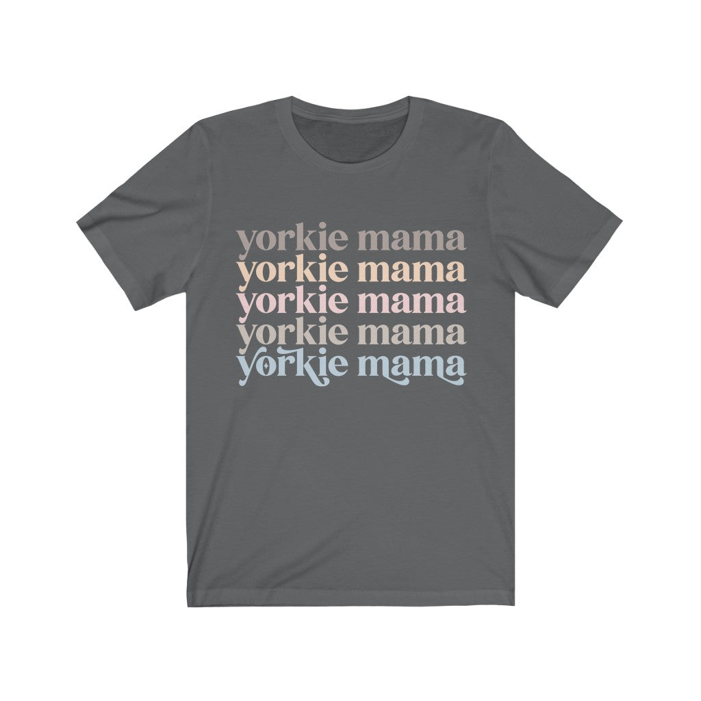 Yorkie Mama Retro Pastel Tshirt