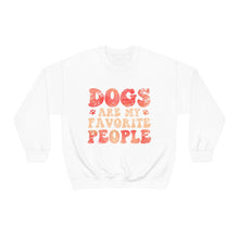 Load image into Gallery viewer, Dogs are my favorite people sweatershirt in white
