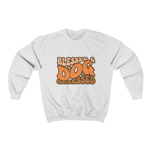 Load image into Gallery viewer, Blessed &amp; Dog Obsessed Sweatshirt in white
