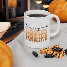 Load image into Gallery viewer, Stay positive mug in fall colors
