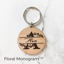 Load image into Gallery viewer, Floral monogram pet id tag
