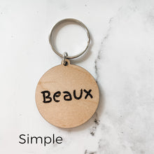 Load image into Gallery viewer, simple wood identification tag for dog
