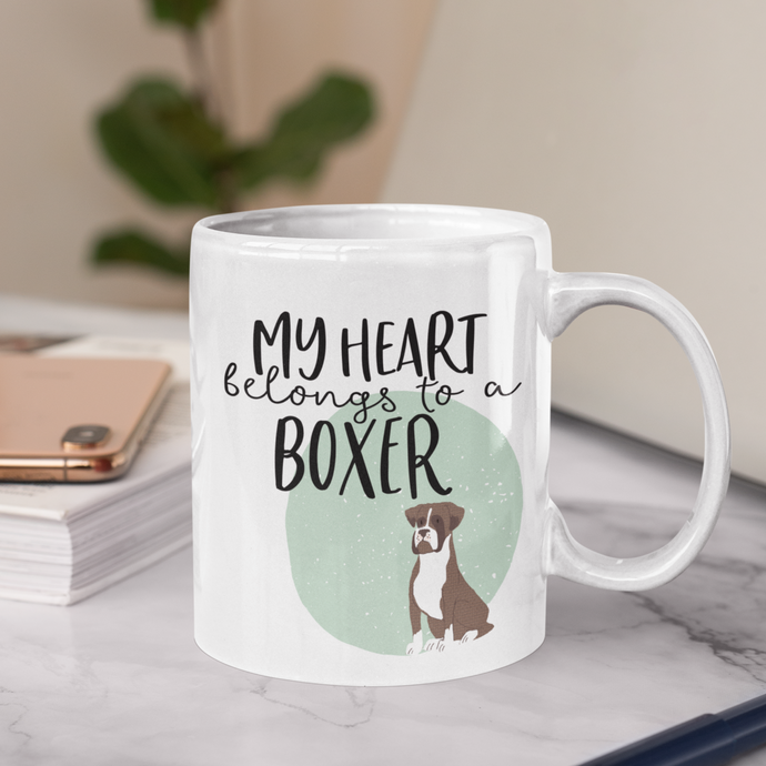 My Heart Belongs to a Boxer mug