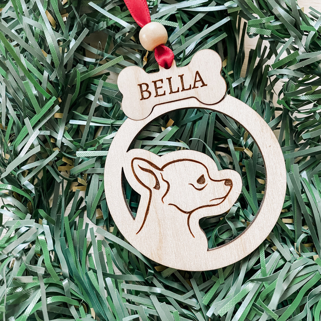 Custom Dog Breed Christmas Ornament