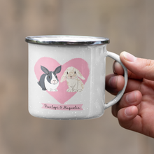 Load image into Gallery viewer, Bunny lover enamel mug
