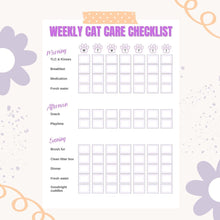 Load image into Gallery viewer, Digital Weekly Cat Care Checklist
