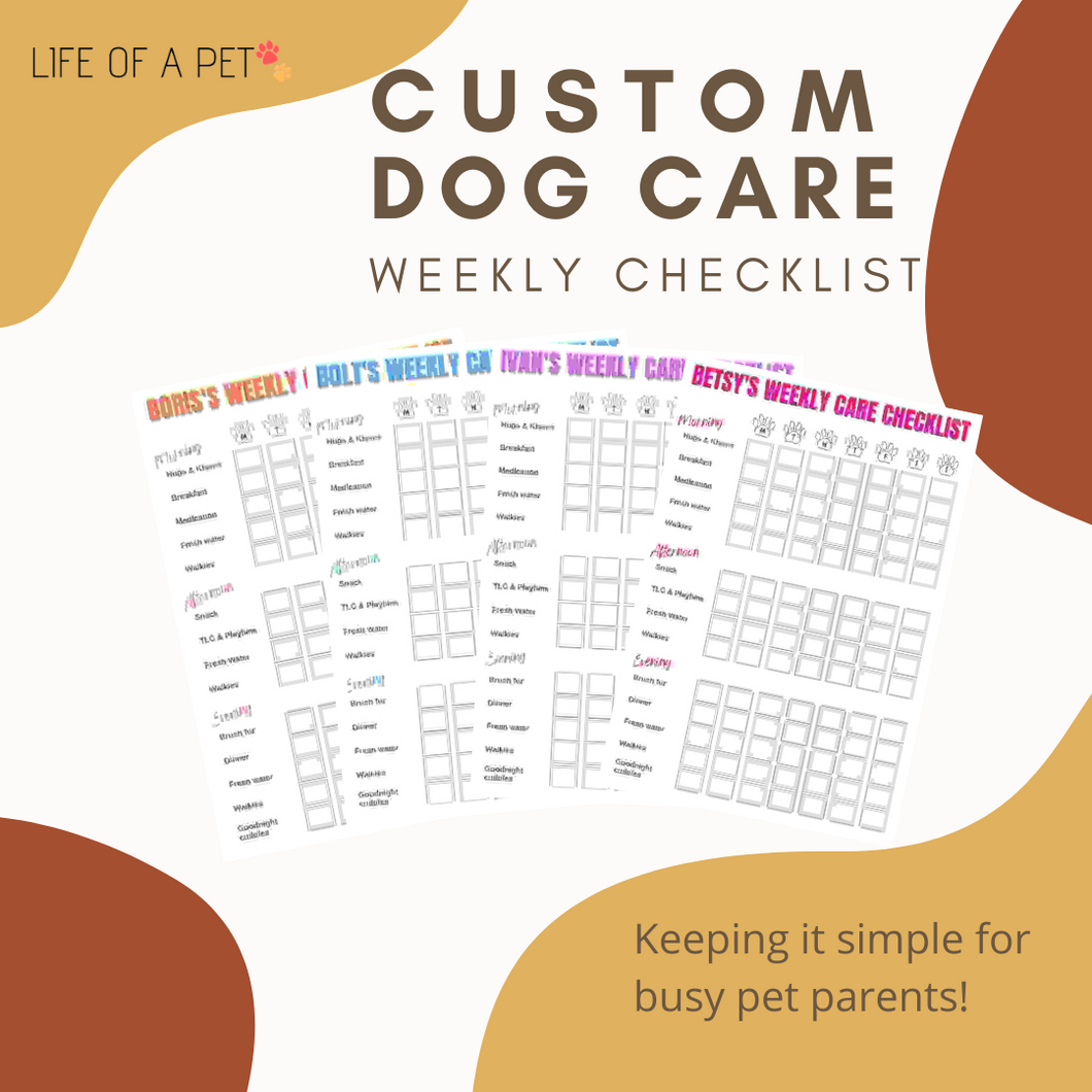 Custom Dog Schedule