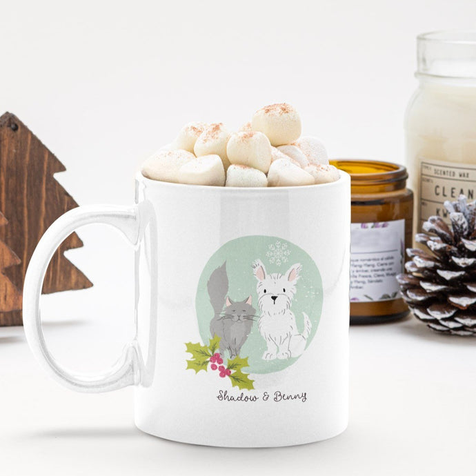 Christmas mug with pets