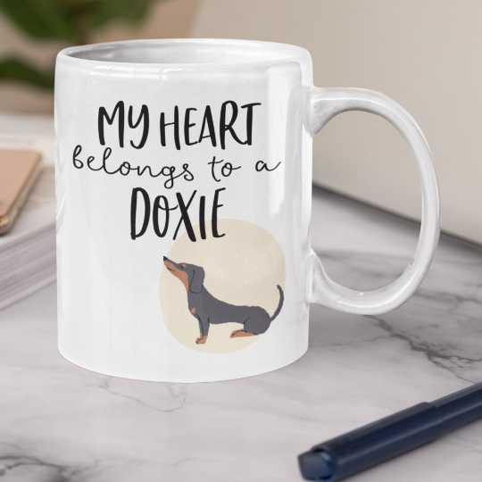 My Heart Belongs to a Doxie mug