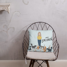 Load image into Gallery viewer, Crazy cat lady pillow

