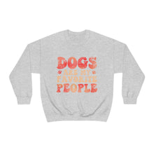 Load image into Gallery viewer, Dogs are my favorite people sweatershirt in grey
