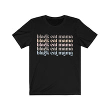 Load image into Gallery viewer, Black Cat mama retro pastel tshirt
