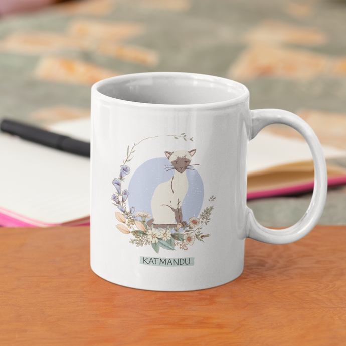 Custom cat tea mug