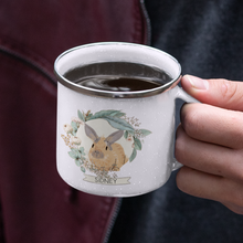Load image into Gallery viewer, Custom rabbit enamel mug
